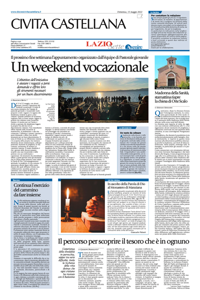 Avvenire - pagina diocesana del15/05/2022